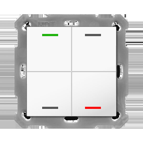 MDT technologies Taster Light 55 4-fach RGBW,rws/glä,neutral BE-TAL55T4.01